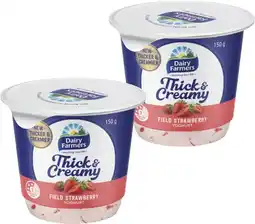 Coles Dairy Farmers Thick & Creamy Yoghurt-150g offer