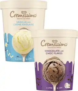 Coles Streets Cremissimo Ice Cream Tub offer