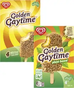 Coles Streets Golden Gaytime Sticks 400mL offer