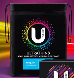 Coles U By Kotex Ultra Thin Pads with Wings Regular offer