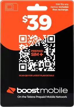 Coles Boost $39 Sim Pack offer