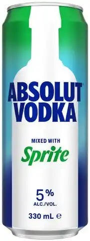 Coles Absolut & Sprite Cans offer
