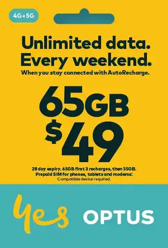 Coles Optus $49 Prepaid SIM Starter Kit offer