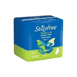 Woolworths Stayfree Ultra Thin Regular Pads with Wings offer