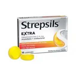 Woolworths Strepsils Extra Honey & Lemon Sore Throat Fast Numb Lozenges† offer