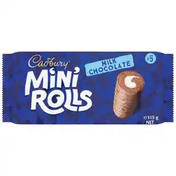 Woolworths Cadbury Cake Bars or Mini Rolls Varieties Pk 5 offer
