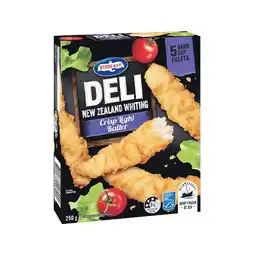 Woolworths Birds Eye Deli Fish or Snacking Varieties 225-250g offer