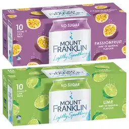 Woolworths Mount Franklin Lightly Sparkling Water offer