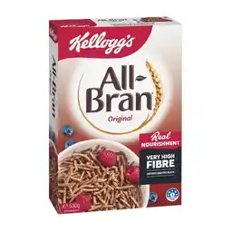 Woolworths Kellogg’s All Bran Original 530g or Honey Almond 420g offer
