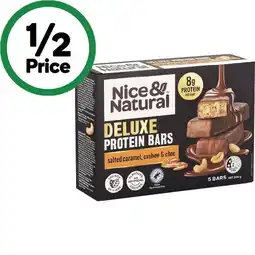 Woolworths Nice & Natural Deluxe Protein Bars 200g Pk 5 or Nut Butter Bars 175g Pk 5 offer