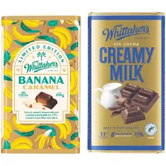 Woolworths Whittaker’s Chocolate Blocks offer