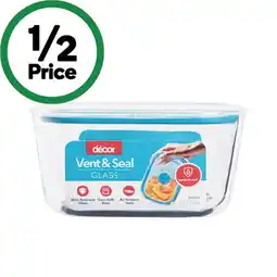 Woolworths Décor Vent & Seal Glass Container Oblong offer