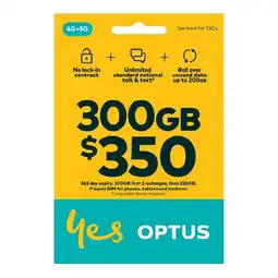 Woolworths Optus $350 SIM Starter Kit‡ offer
