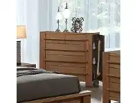 LivingStyles Sahara Rubberwood Timber 5 Drawer Tallboy offer