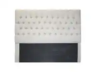 LivingStyles Rami Tufted Fabric Bed Headboard, Queen, Oatmeal offer