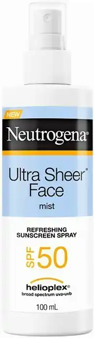 Priceline Neutrogena® Ultra Sheer Face Mist SPF50 100mL offer