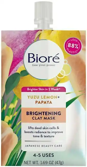 Priceline Biore Yuzu Lemon + Papaya Brightening Clay Mask 47g offer