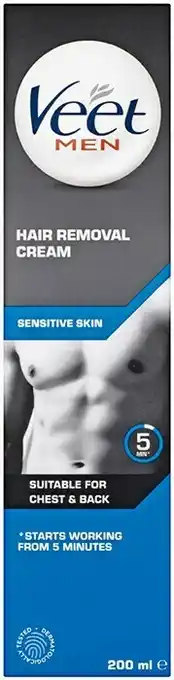 Priceline Veet Men Hair Removal Cream Sensitive Skin 200mL offer