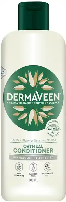 Priceline Dermaveen Oatmeal Conditioner for Dry, Flaky or Sensitive Scalps 500mL offer