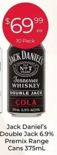 Porters Jack daniel's double jack 6.9% premix range cans offer