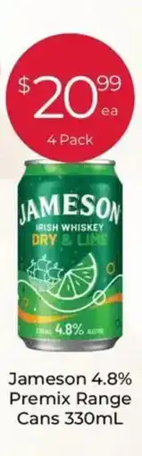 Porters Jameson 4.8% suntory premix range cans offer