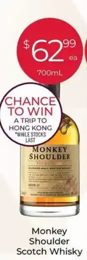 Porters Monkey shoulder scotch whisky offer