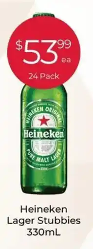 Porters Heineken lager stubbies offer