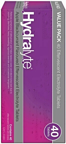 Priceline Hydralyte Apple Blackcurrant Flavoured Effervescent Electrolyte Tablet 40 Tablets offer