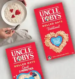IGA Uncle Tobys Traditional or Quick Rolled Oats 1kg offer
