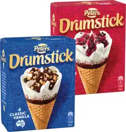 IGA Peters Drumstick 4 Pack or Mini 6 Pack Selected Varieties offer