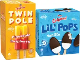 IGA Peters Original Twin Pole 8 Pack or LiL’ Pops Ice Cream 9 Pack Selected Varieties offer