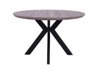 LivingStyles Axle Round Dining Table, 120cm, Grey Oak offer