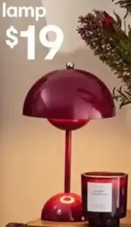 Kmart Nico Portable Rechargeable Lamp - Berry offer