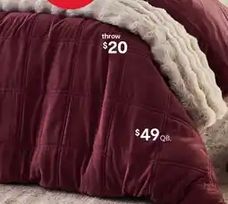 Kmart Chenille Velvet Quilt Cover Set - Queen Bed, Port offer