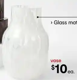 Kmart White Confetti Glass Vase offer