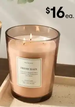 Kmart XL Fresh Haze Soy Wax Blend Scented Candle offer