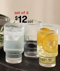 Kmart 6 Linear Hiball Glasses offer