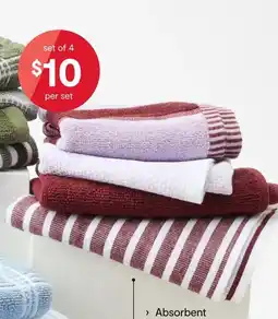 Kmart Lilac Stripe Terry Tea Towels offer