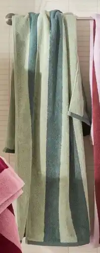 Kmart Stripe Cotton Bath Towel - Green offer