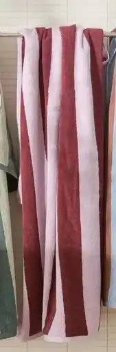 Kmart Stripe Cotton Bath Towel - Port offer