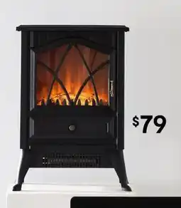 Kmart Flame Effect Fireplace Heater - Black offer