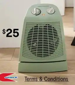 Kmart Oscillating Fan Heater - Green offer