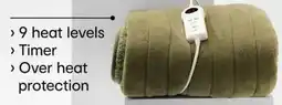 Kmart Heated Throw Sherpa - Green offer