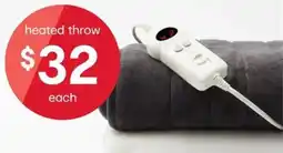 Kmart Heated Throw - Grey offer