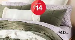 Kmart Floral Cotton Flannelette Sheet Set - Queen Bed offer