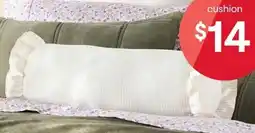 Kmart Ruffled Bolster Cushion - Beige offer