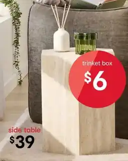 Kmart Travertine Side Table offer