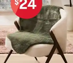 Kmart Faux Fur Rug - Green offer