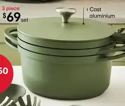 Kmart Cast Aluminium Cookware Set - Green offer