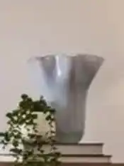 Kmart Ruffle Blue Glass Vase offer
